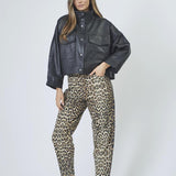 PhoebeCC Leather Box Jacket - Black