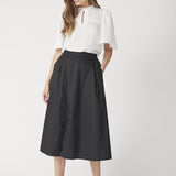 CottonCC Crisp Midi Skirt - Black