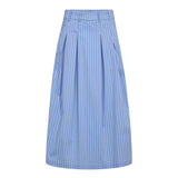 MicaCC Stripe Pleat Skirt - Pale Blue
