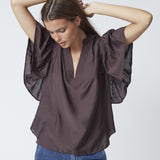 HeraCC SS Frill Top - Mocca