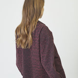 LeoCC Denim Crop Shirt - Winered