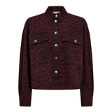 LeoCC Denim Crop Shirt - Winered