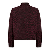 LeoCC Denim Crop Shirt - Winered