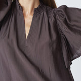 HeraCC SS Frill Dress - Mocca