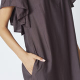 HeraCC SS Frill Dress - Mocca