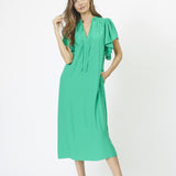 SunriseCC SS Frill Dress - Green