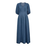 DenimCC Pleat Dress - Denim blue