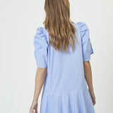 MicaCC Stripe SS Shirt Dress - Pale Blue