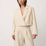 AcileCC Crop Blazer - Bone