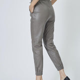 ShilohCC Leather Joggers - Elephant