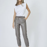 ShilohCC Leather Joggers - Elephant