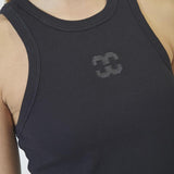 SaharaCC Embroidery Tank Top - Black