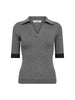 BonnyCC Polo SS Knit - Mid Grey