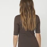 GrannyCC Embroidery SS Tee - Mocca