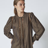 AilaCC Lace Shirt - Mocca