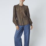 AilaCC Lace Shirt - Mocca