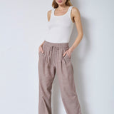 JihoCC Stripe Pant - Brown