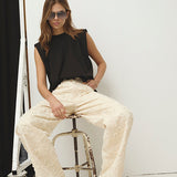 EltonCC Flower LL Pant - Bone