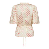 CambriaCC Dot SS Blouse - Off white
