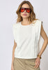 ZelliCC Padded Pleat Top - White