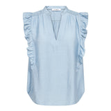 HeraCC Frill SS V-Top - Pale Blue