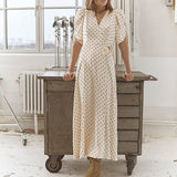 CambriaCC Dot Wrap Dress - Off white