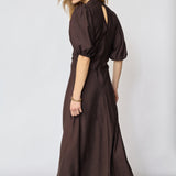 HeraCC SS Puff Dress - Dark Brown