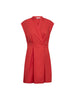 ElaraCC Crop Wrap SS Dress - Flame