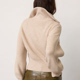 RowCC Zip Knit Cardigan - Creme