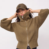 RowCC Zip Knit Cardigan - Army