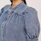 DeniceCC Denim SS Dress - Bleach Denim