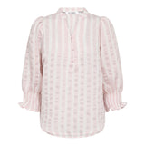 SailaCC Stripe SS V-Blouse - Rosebloom