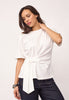 OrianeCC Pleat Tie Tee - White