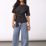 OrianeCC Pleat Tie Tee - Black