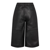 PhoebeCC Long Leather Bermuda - Black