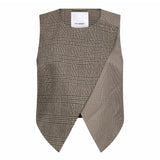 VeyaCC Check Wrap Vest - Brown