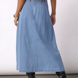 AntoCC Anya Pleat Skirt - Light Denim