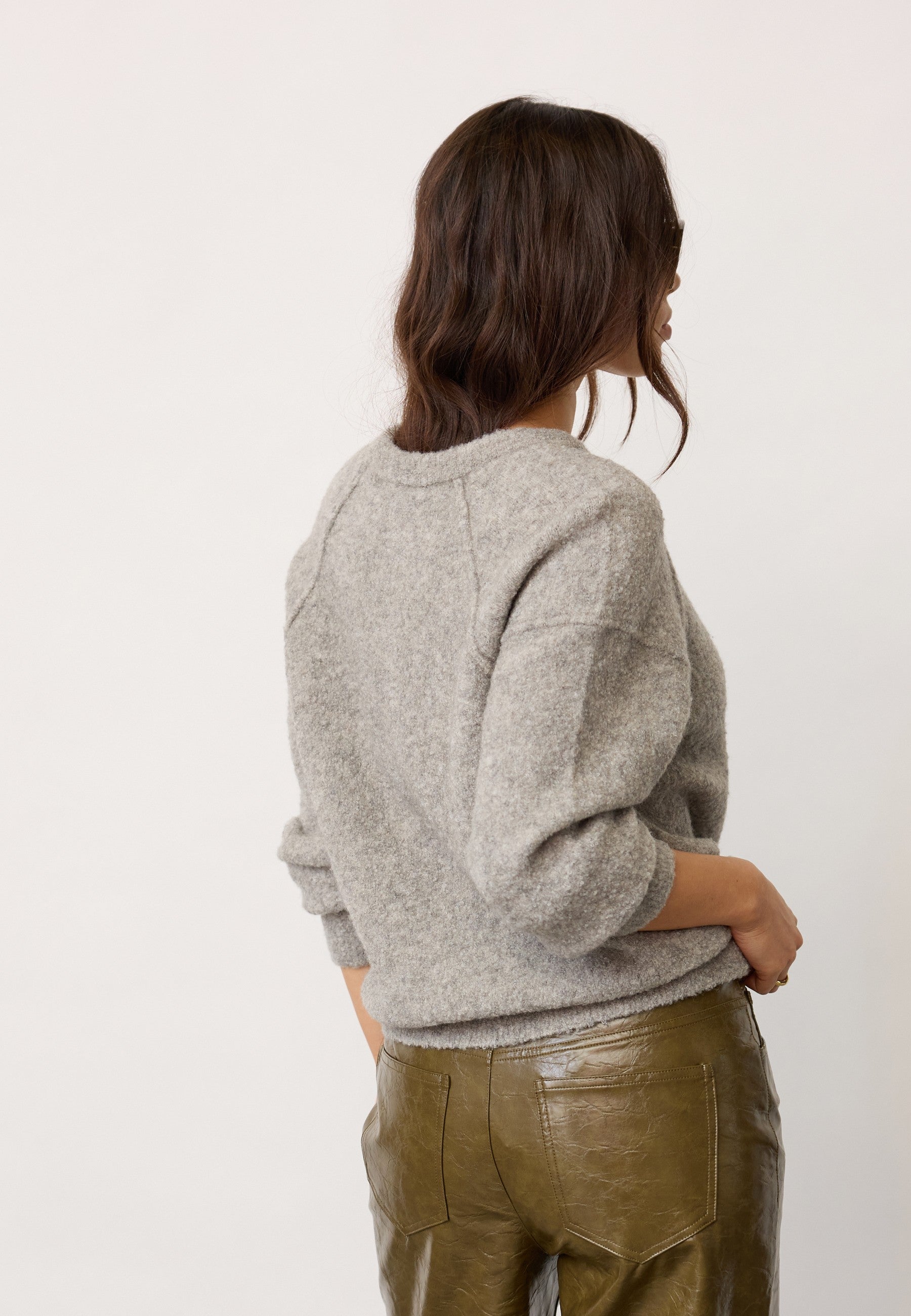 KailaCC LS Knit - Grey Melange - Co'couture
