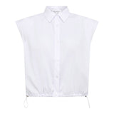 ElaraCC Pleat SS Shirt - White