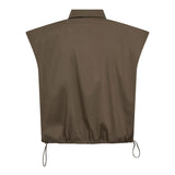 ElaraCC Pleat SS Shirt - Olive