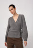 RogerCC Wrap Cardigan - Grey Melange