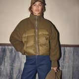 SamiaCC Puffer Mix Jacket - Army