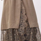 LarsonCC Mix Lace Tee - Olive