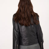 PhoebeCC Leather Biker Jacket - Black