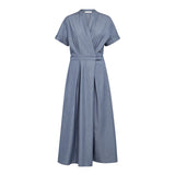 TerryCC Wrap SS  Dress - Ash Blue