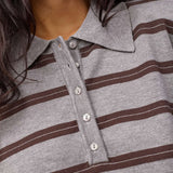 LueCC Padded Polo Knit - Brown