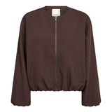 LunaCC Balloon Zip  Jacket - Dark Brown