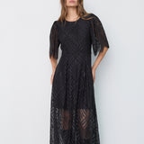 46038 LetiCC Lace Maxi Dress - Black