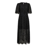 46038 LetiCC Lace Maxi Dress - Black