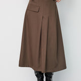LunaCC Long Skirt - Dusty Army